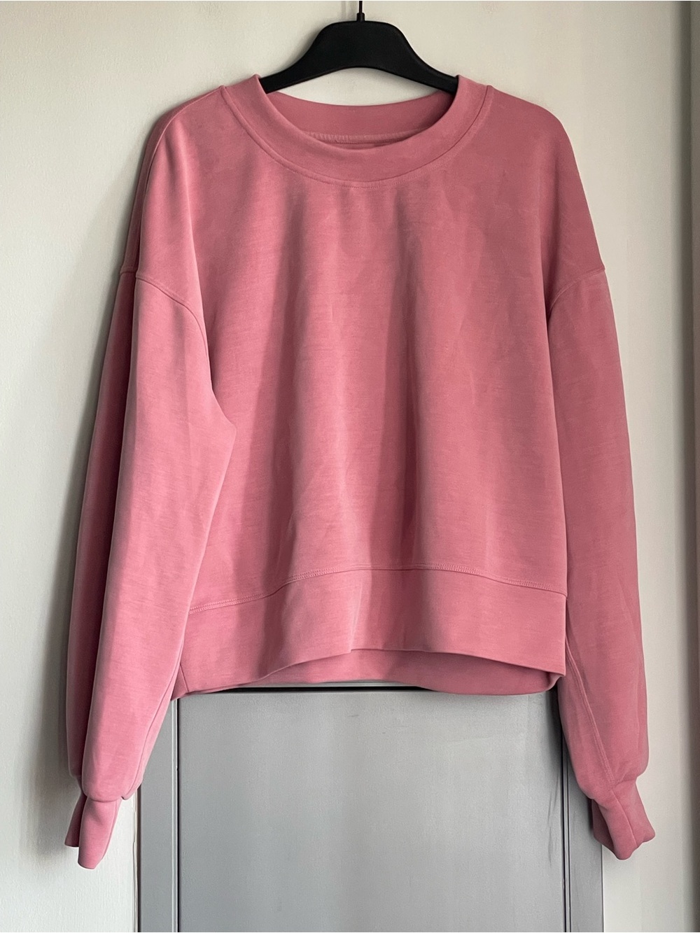 LULULEMON Perfectly Oversized Cropped Crew Softstreme - Pink Blossom